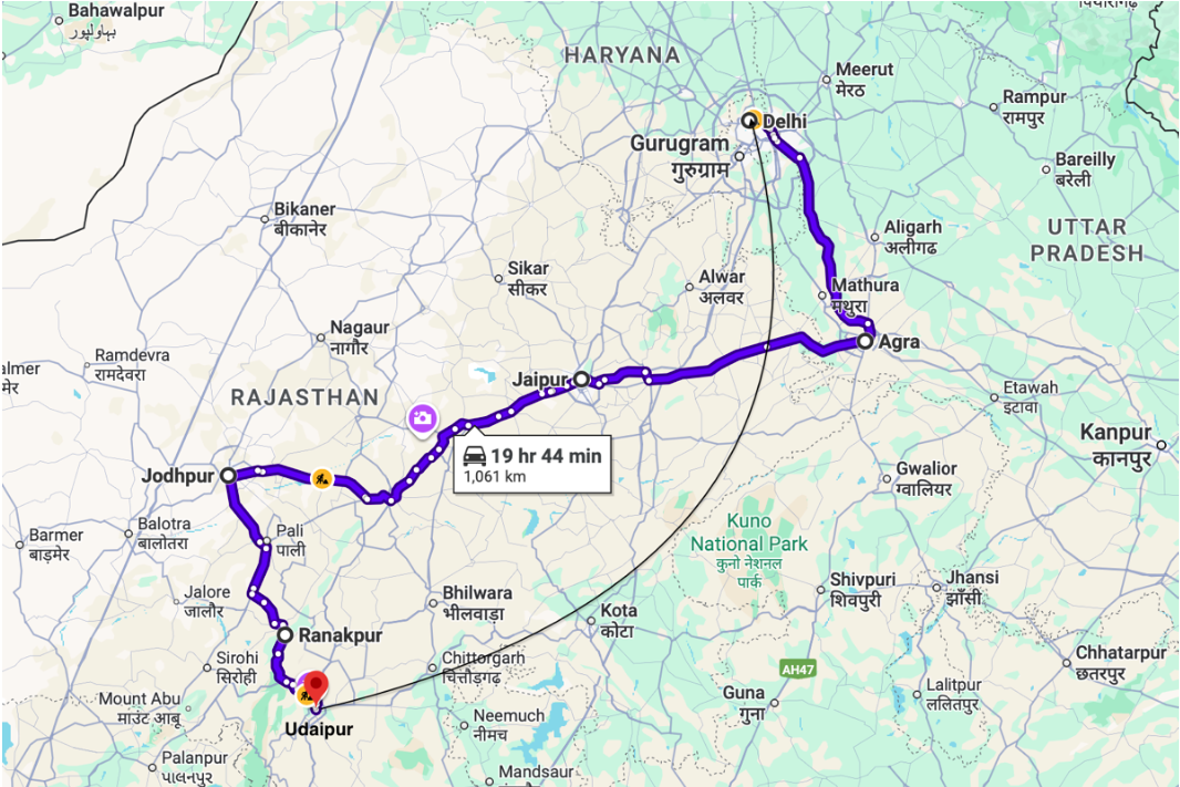 Itinerary Map